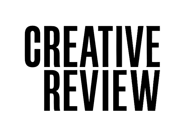 Black text 'CREATIVE REVIEW' on a white background