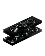 triple black marble tray for sustainable body care hair care luxury hand care natural candles