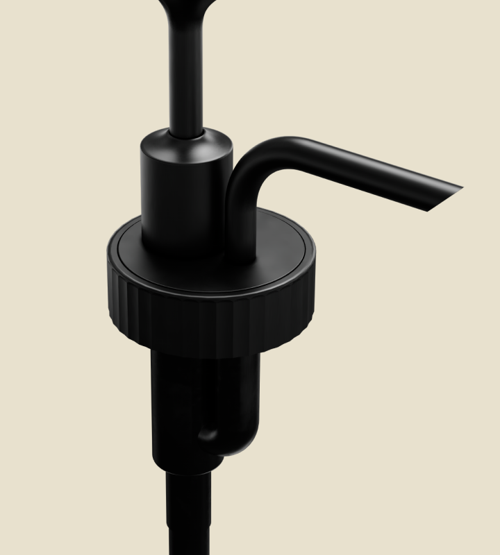 reusable pump for sustainable body care