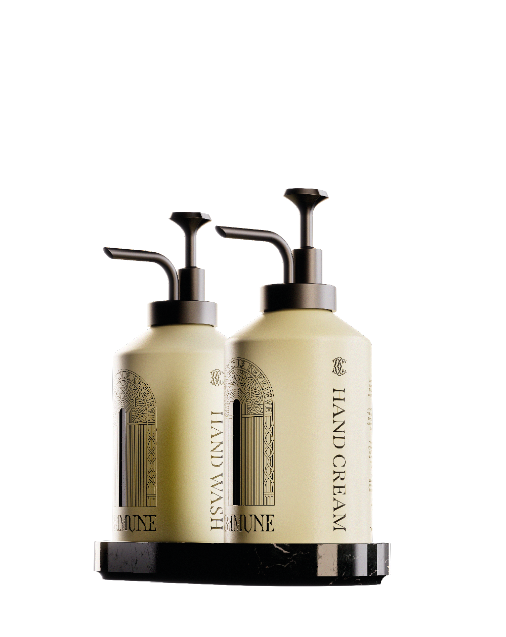 Double Black Marble Tray Commune.cc