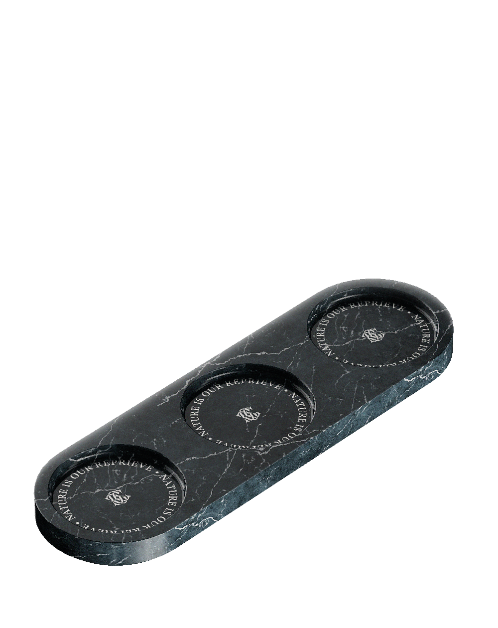 Triple Black Marble Tray Commune.cc