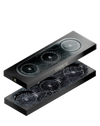 Triple Black Marble Tray