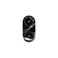 A black oval-shaped black marble tray