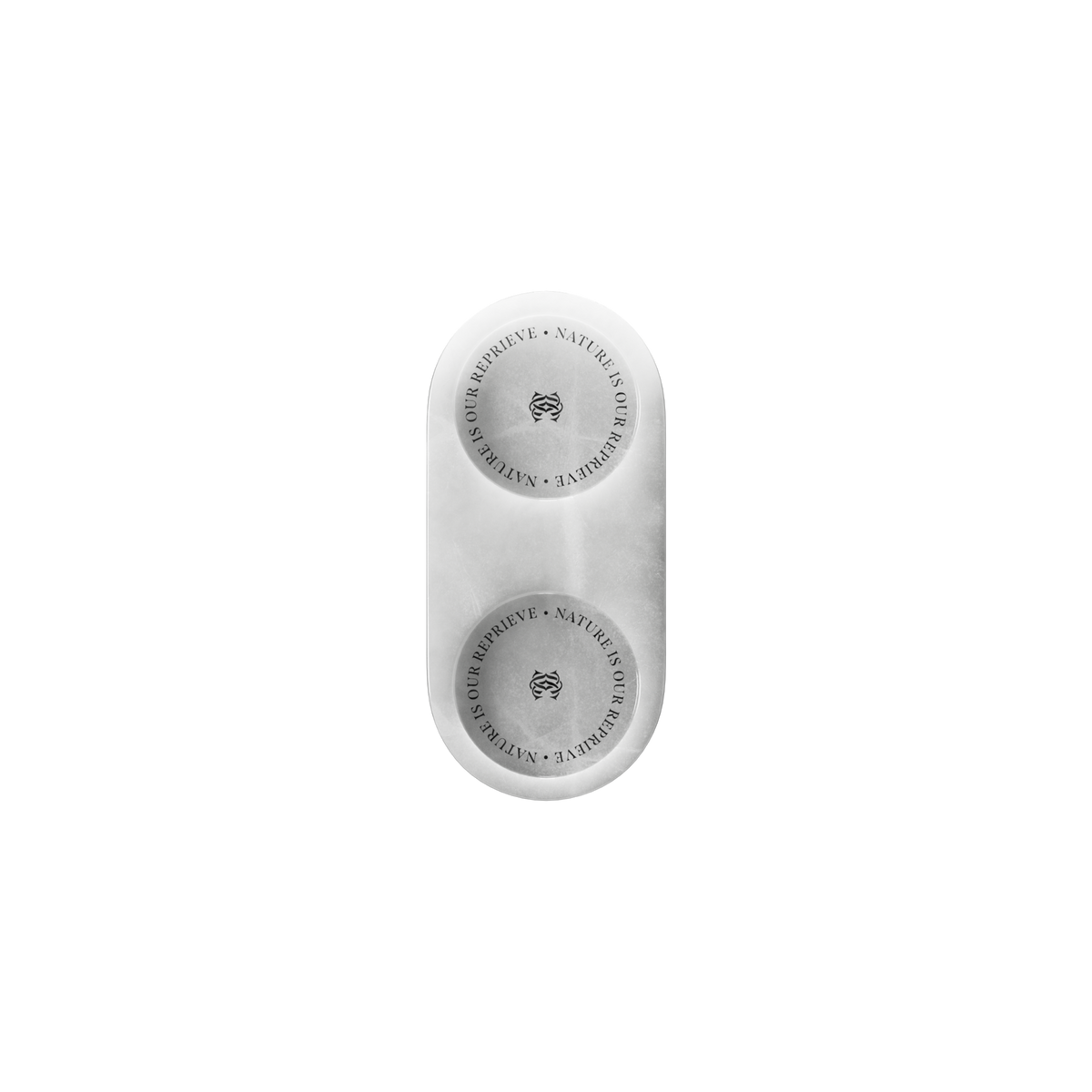 Double White Onyx Tray
