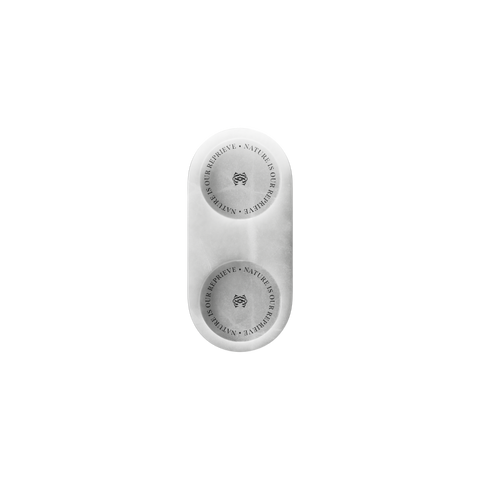 Double White Onyx Tray