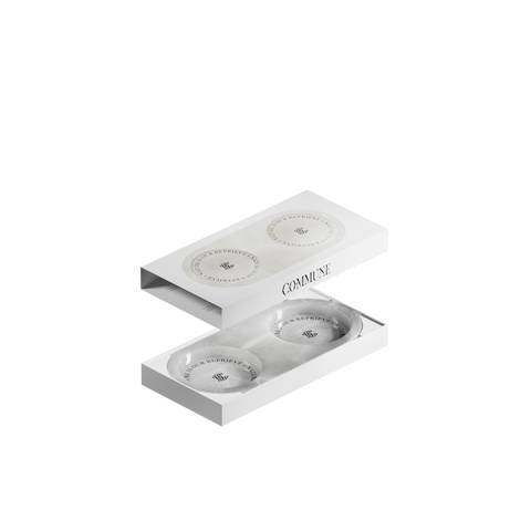 Double White Onyx Tray