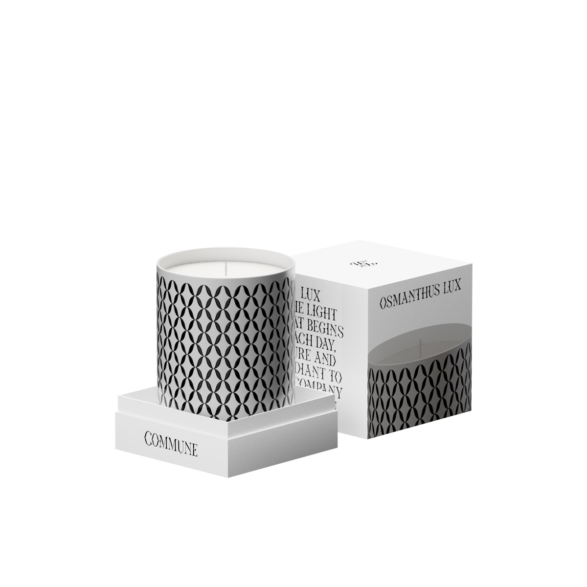 A natural candle with Osmanthus Lux scent 