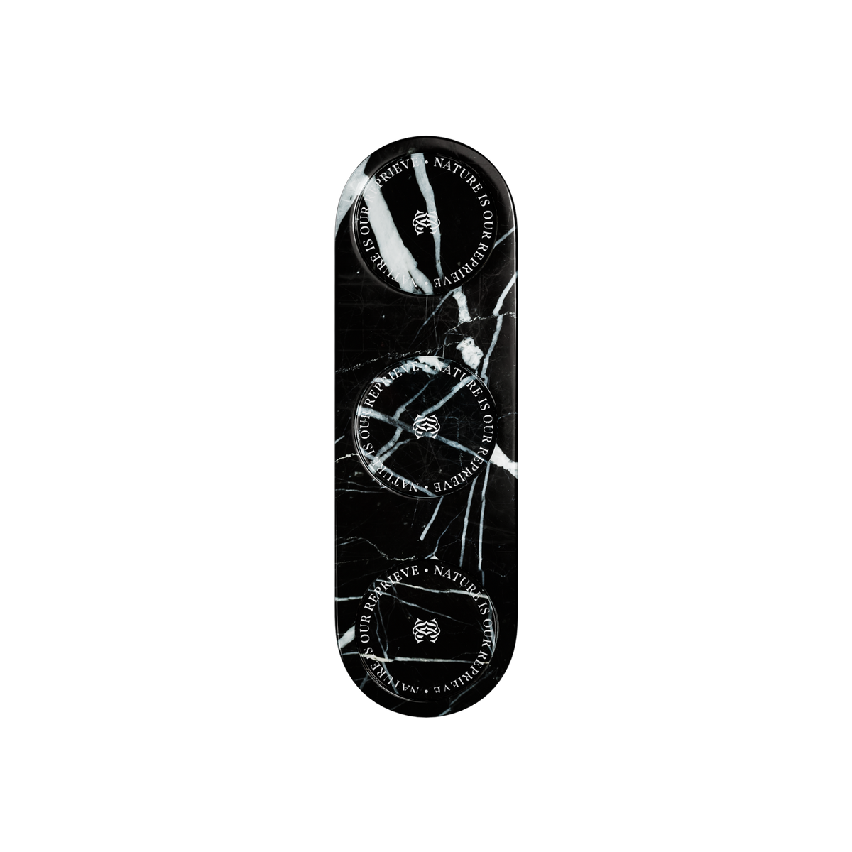 Triple Black Marble Tray